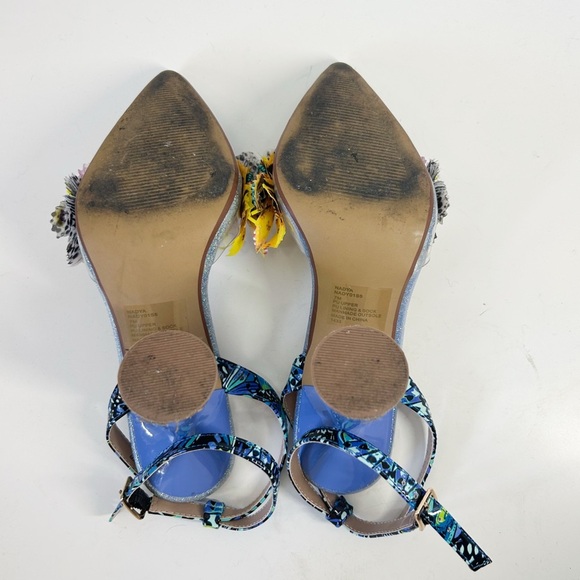 Betsey Johnson Nadya Blue 3D Butterfly Embellished Heels Size 7 - Picture 7 of 7
